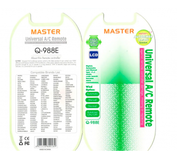 Универсал. для кондиционеров Master Q-988E 1000 в 1#1720198