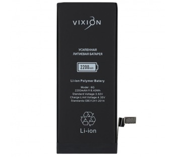 Аккумулятор для iPhone 6 (Vixion) усиленная (2200 mAh) с монтажным скотчем#350506