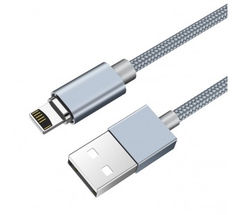 Кабель USB HOCO (U40A) для iPhone Lightning 8 pin магнитный (1м) (серый)#296760