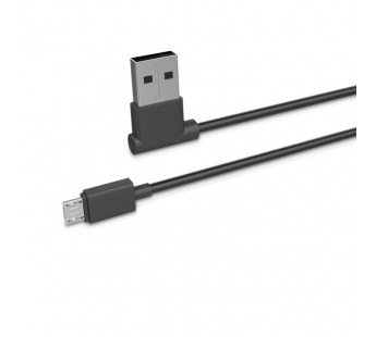 Кабель USB HOCO (UPM10) microUSB L-образный (1,2м) (черный)#1648428