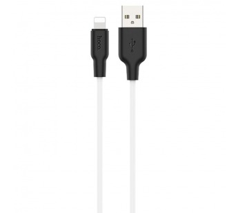 Кабель USB HOCO (X21) для iPhone Lightning 8 pin (1м) (черно/белый)#385798