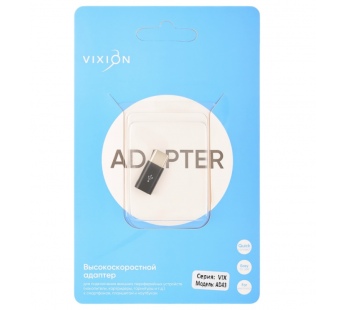 Адаптер VIXION (AD43) micro USB - Type-C (черный)#1941076