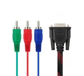 Кабель VIXION CAB32 VGA (M) - 3RCA (M) 1.5m (черный)#1417889