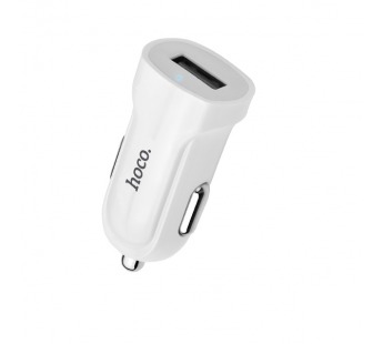 Адаптер Автомобильный HOCO Z2 1.5A + кабель Lightning (белый)#1588323