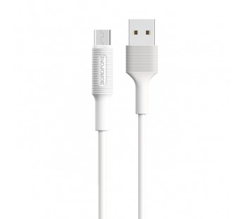 Кабель USB - Micro BOROFONE BX1 (белый) 1м#982185