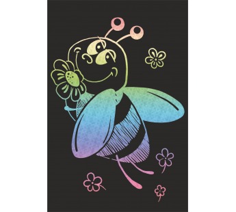 Гравюра мал.с эффектом голографии д/самых маленьких Влюбленная пчелка Гр-185 (Ко, шт#368625