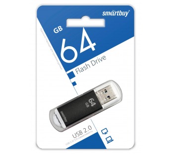 Флеш-накопитель USB 64Gb Smart Buy V-Cut (black)#1721198