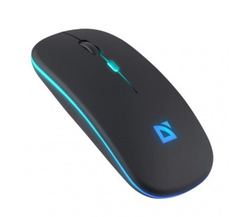 Мышь беспроводная DEFENDER Touch MM-997, черный, 2.4+BT, RGB, 500mAh,бесшумная#1970405