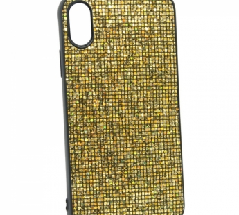 Чехол Case Rainbow на iPhone XR (блестки и стразы-золото) 4#1828755