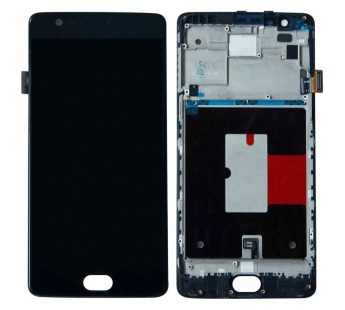 Дисплей для OnePlus 3/3T в рамке + тачскрин (черный) (copy LCD)#1813217