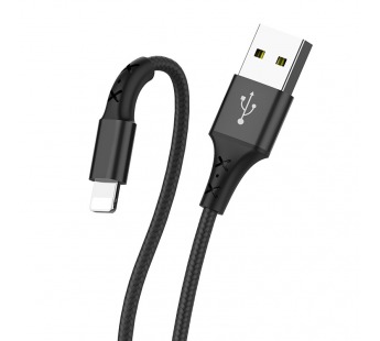 Кабель USB - Apple lightning Borofone BX20 2.0A 1.0м (ткань/черный)#229519