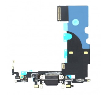 Шлейф для iPhone 8 + разъем зарядки + разъем гарнитуры (черный) #235158
