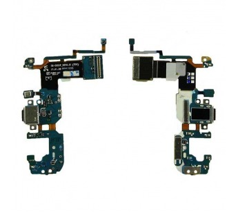Шлейф для Samsung G955F Galaxy S8 Plus + разъем зарядки + микрофон#250898