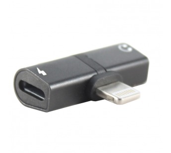 Адаптер Hoco LS20 Apple Dual Lightning Digital Audio Converter (black)#252844