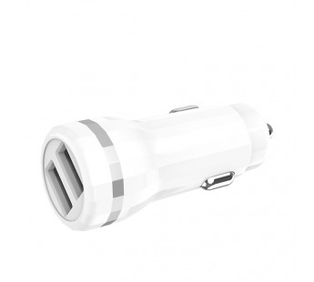 Автомобильное зарядное устройство USB Hoco Z27 (2 порта) Белый#332539