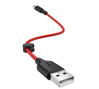 Кабель USB - micro USB Hoco X21 PLUS Micro черно-красный 0,25м#1635594
