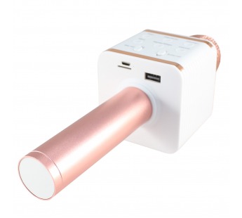 Беспроводной караоке микрофон V7 (розовое золотой)#255088