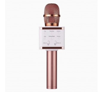 Беспроводной караоке микрофон V7 (розовое золотой)#1623807
