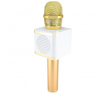 Беспроводной караоке микрофон V7 (золото)#255084