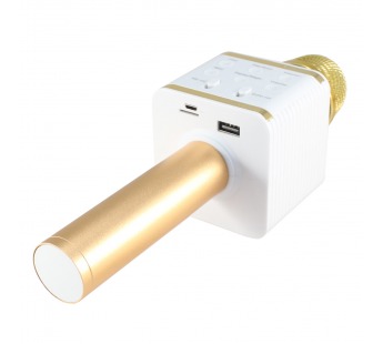 Беспроводной караоке микрофон V7 (золото)#255089