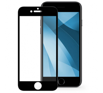 Защитное стекло "Премиум" для iPhone 7/8/SE (2020) Черное (Закалённое+, полное покрытие)#442626