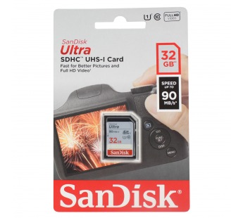 Карта памяти SDHC 32GB SanDisk Class 10 Ultra UHS-I (100 Mb/s)#264496