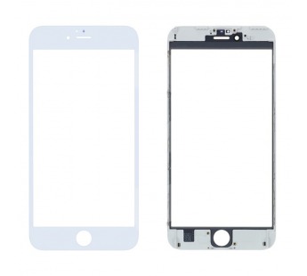 Стекло для переклейки iPhone 6S Plus в рамке + OCA (белый)#350608