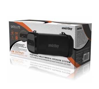 Портативная акустика Smartbuy SATELLITE, 4Вт,Bluetooth,Bass Boost, MP3, черн/серая(SBS-4420) (1/24)#1879755