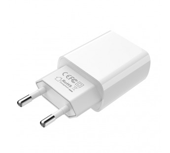 Адаптер Сетевой BOROFONE BA20A 1 USB 2.1A (белый)#1447035