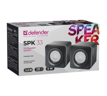 Акустическая система 2.0 Defender SPK 33 5 Вт (черный)#999793