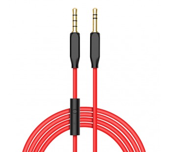 Кабель AUX (папа-папа) - Hoco UPA12 с микрофоном (100 см) (red)#294606