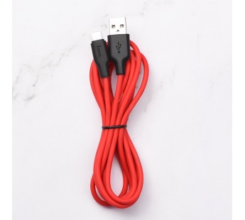 Кабель USB - Apple lightning Hoco X21 PLUS Apple черно-красный 1м#1635528