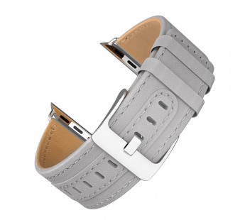 Ремешок Hoco WB04 для Apple Watch Series1/2/3/4/5 38/40мм, кожаный, серый#331857