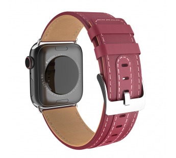 Ремешок Hoco WB04 для Apple Watch Series1/2/3/4/5 42/44/45/49 мм, кожаный, красный#331852