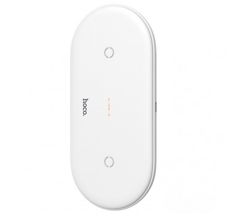 Беспроводное зарядное устройство Hoco CW23, 2в1(Phone+Phone/AirPods) цвет белый#1568028