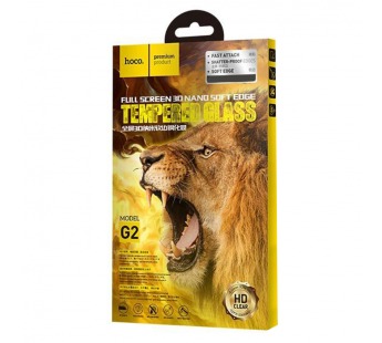 Защитное стекло Hoco G2 IphoneXR/11, защита по краям, 3D, цвет черный#418136