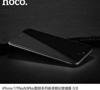 Защитное стекло Hoco V3 Iphone7 plus/8 plus, 0,23мм, цвет черный#1967147