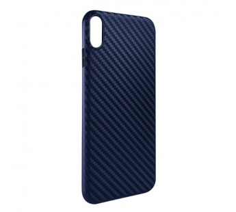 Чехол Hoco Delicate shadow series для iPhoneX силиконовый, под карбон, синий#1354967