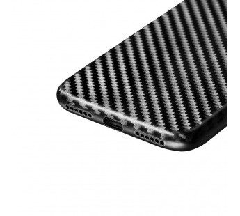 Чехол Hoco Delicate shadow series для iPhoneX силиконовый, под карбон, черный#1726116