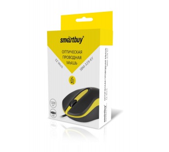 Мышь оптическая Smart Buy SBM-329 KY (Black-Yellow)#2017413