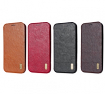 Чехол-книжка X.O ZL series для Iphone X/XS кожанный, красный#1967177