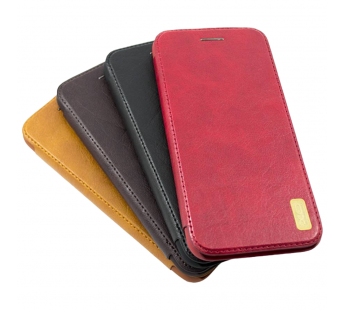 Чехол-книжка X.O ZL series для Iphone X/XS кожанный, красный#2044898