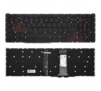 Клавиатура Acer Nitro 5 AN515-54 черная с подсветкой#1848376