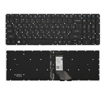 Клавиатура Acer Aspire E5-773G черная с подсветкой (оригинал)#1847572