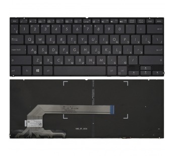 Клавиатура Asus ZenBook Flip S UX370UA черная с подсветкой#1846286