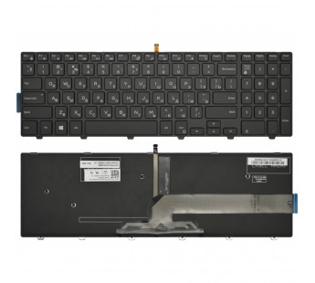 Клавиатура DELL Inspiron 3543 (RU) черная с подсветкой#1846081