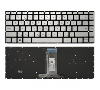 Клавиатура HP Pavilion 14-bf серебро с подсветкой#1846278