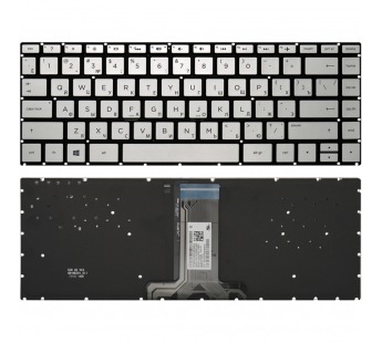 Клавиатура HP Pavilion 14-bk серебро с подсветкой#1846276