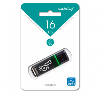Флеш-накопитель USB 3.0 16Gb Smart Buy Glossy series Dark (grey)#1723578