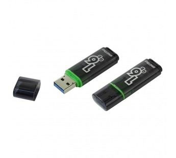 Флеш-накопитель USB 3.0 16Gb Smart Buy Glossy series Dark (grey)#713976